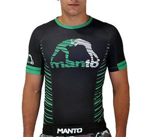 Manto Beast Short Sleeve Green Rashguard